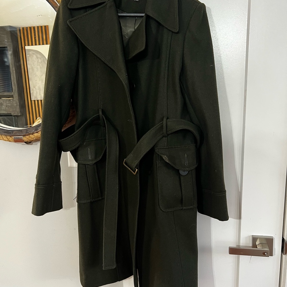 Kenneth Cole Dark Green Trench Coat